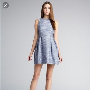 Shoshanna Blue Belle Sleeveless tweed dress size 8